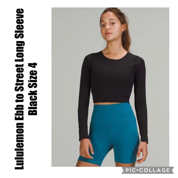 lululemon athletica Tops - Lululemon Ebb to Street Long Sleeve Black Size 4